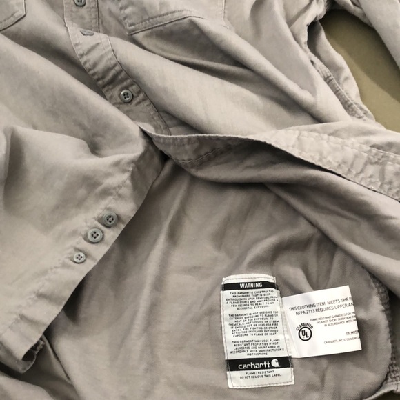 CARHARTT FR ( flame 🔥 resistant) Westex, Men’s work shirt size 2XL” Tall, - Picture 10 of 16